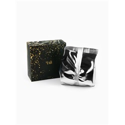 Подарочный новогодний набор «С новым годом, черно-золотой»: чай чёрный/зелёный, кофе натуральный жареный молотый, печенье с предсказанием, драже, арахис в шоколадной глазури