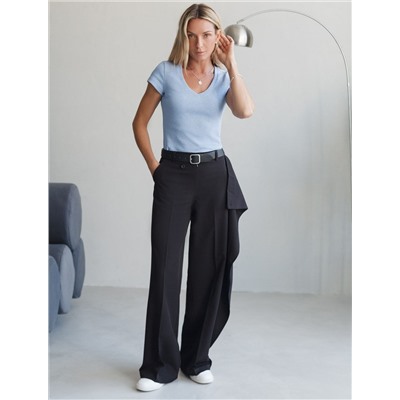 Брюки с застежкой на запАх из поливискозы