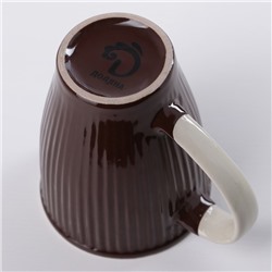 Кружка керамическая Доляна Coffee, 270 мл, цвет коричневый