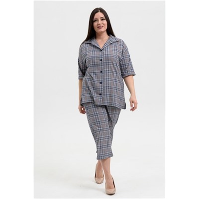 Рубашка 21603 (Серая клетка)