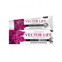 Зубная паста Антибактериальная с ионами серебра и мумиё Vector Life