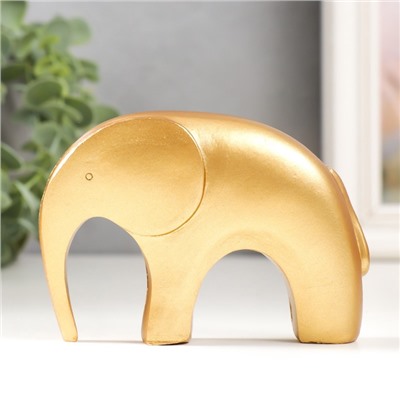 УЦЕНКА Фигурка полистоун «Золотой слоник», 3.5×13×7.5 см