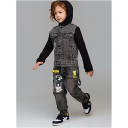 Брюки текстильные джинсовые для мальчиков