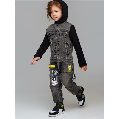 Брюки текстильные джинсовые для мальчиков