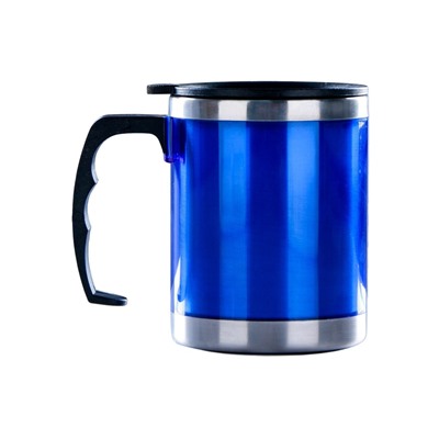 Термокружка, 450 мл, сохраняет тепло 2 ч, 11×12 см, синяя