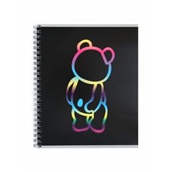 Тетрадь 80 листов, в клетку, на гребне Bear