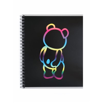 Тетрадь 80 листов, в клетку, на гребне Bear