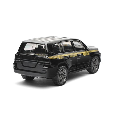 Чёрная инерционная машинка с прозрачной крышей die-cast,1:32, открывающиеся двери
