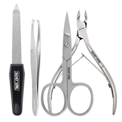 Silver Star Маникюрный набор «МН 04-1» Красный 4 предмета на кнопке 33115