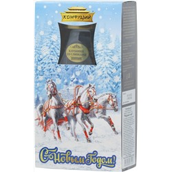 Конфуций. Новый год. Набор Чайная пара. Модный чай 100 гр. карт.упаковка