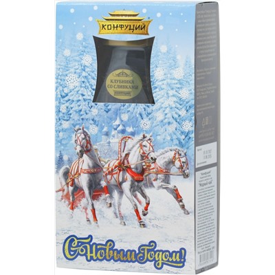 Конфуций. Новый год. Набор Чайная пара. Модный чай 100 гр. карт.упаковка