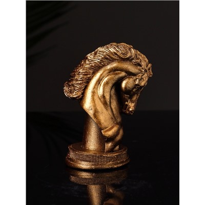 Фигурка гипс «Конь: шахматная фигура», 9×6 см, цвет бронза