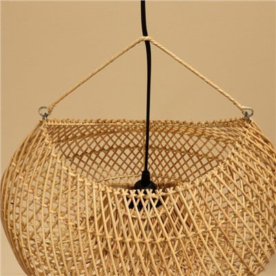 Светильник потолочный из ротанга «Рахарьо», 1×120 Вт, Е27, 43×34×25 см