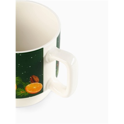 Подарочный набор новогодний «С новым годом»: кружка 350 мл., шоколадная бомбочка с маршмеллоу 35 г