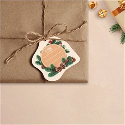 Шильдик на подарок Новый год «Снегирь», 6.5×6 см