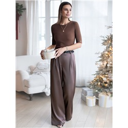 Футболка из трикотажа в широкий рубчик