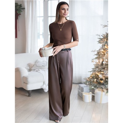 Футболка из трикотажа в широкий рубчик