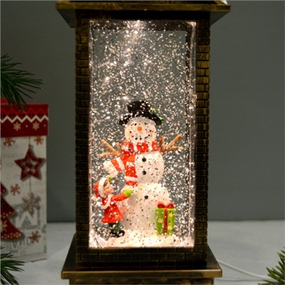 Светильник настольный новогодний 10,5х10,5х34 см / NG206-36 /уп 9/ музыкальный