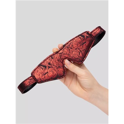 Двусторонняя красно-черная маска на глаза Reversible Faux Leather Blindfold