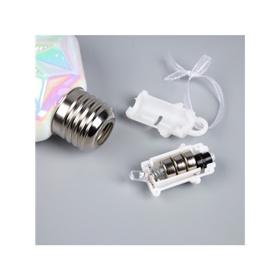 Набор ёлочных шаров «Изморозь», 3 шт., d=7.5 см, 3 LED, от батареек AG13×9, свечение тёплое белое