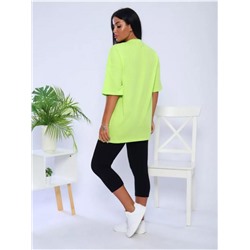 Костюм женский с бриджами КЖ009 (Желтый/салатовый)