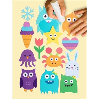 Набор бумаги голографической «Звезды» А4, 8 листов, 8 цветов, рисунок, 100 г/м²