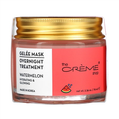 The Creme Shop, Gelee Beauty Mask, Overnight Treatment, Watermelon, 2.36 oz (70 ml)