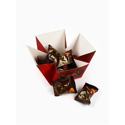 Подарочный набор новогодний «Счастливого года»: чай, конфеты, печенье брауни