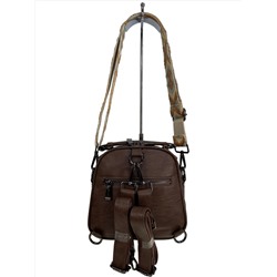 Женская сумка-рюкзак из искусственной кожи, цвет шоколад