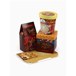 Подарочный набор новогодний «Сказочного года»: чай (50 г), конфеты (110 г), печенье брауни (120 г)