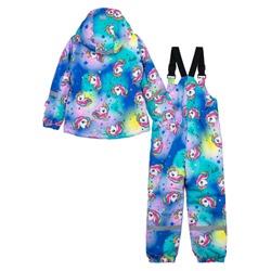 Комплект текстильный с полиуретановым покрытием для девочек: куртка, полукомбинезон