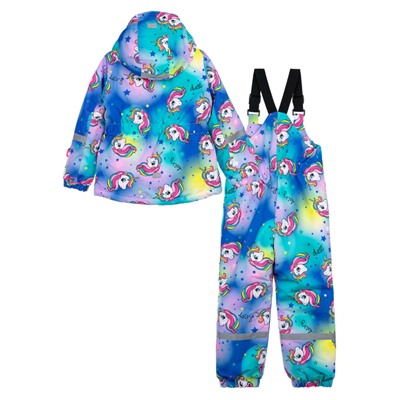 Комплект текстильный с полиуретановым покрытием для девочек: куртка, полукомбинезон