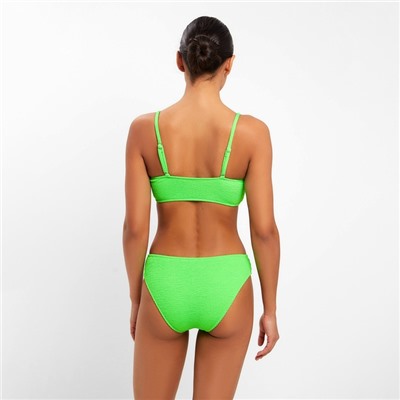 Купальник раздельный однотонный женский MINAKU, размер 48, зелёный