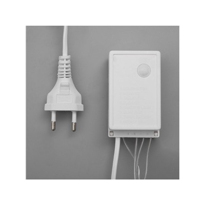 Гирлянда «Бахрома» 4×0.6 м, IP44, прозрачная нить, 180 LED, свечение синее, 8 режимов, 220 В