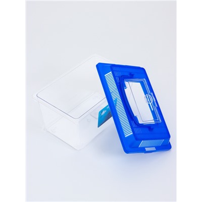 Переноска прямоугольная, 21.3×14×14.5 см, синий