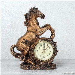 Часы статуэтка Лошадь 19 см / 3401A /уп 48/Символ года 2026