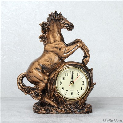 Часы статуэтка Лошадь 19 см / 3401A /уп 48/Символ года 2026