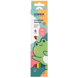 Карандаши пластиковые  6цв "KIDS" трехгранные LXKCPWF-6 LOREX