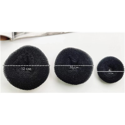 Бублик для волос Черный (10 см)