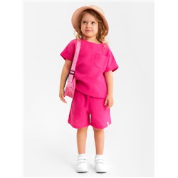 Футболка для девочки из муслина KAFTAN, розовая, рост 104 см