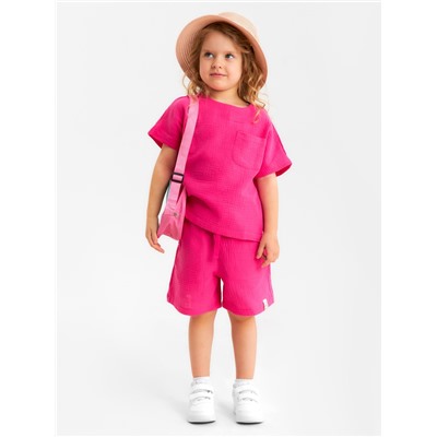 Шорты из муслина для девочек KAFTAN, рост 104 см, розовые