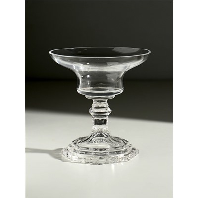 Стеклянный подсвечник на 1 свечу «Чаша», бокал на ножке, прозрачный, 12×11.4×11.4 см