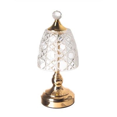 Светильник настольный RISALUX «Элли», интерьерный, LED, 10 Вт, золото, 13.5×13.5×31 см