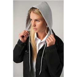 Женская джинсовая куртка с капюшоном Happyfox