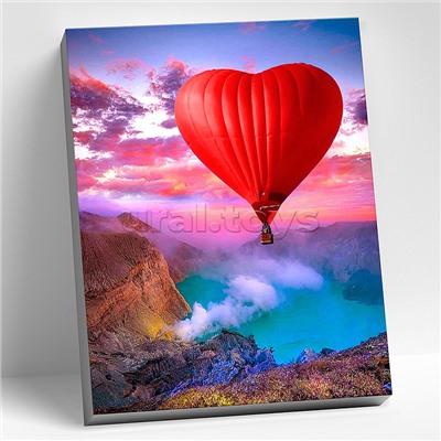 Картина по номерам 40х50 "Полёт на воздушном шаре" (32 цвета)