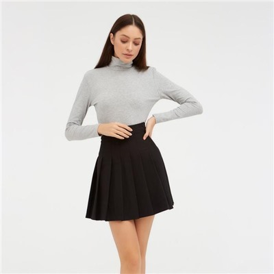 Юбка в складку мини женская MIST, размер 48, чёрная