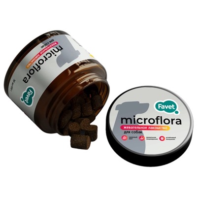Favet Функциональное лакомство SuperFlora Soft Chews для пищеварительной системы для собак, 120 г 1