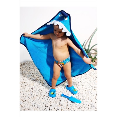 Полотенце детское текстильное с капюшоном для мальчиков PLAYTODAY, 851322