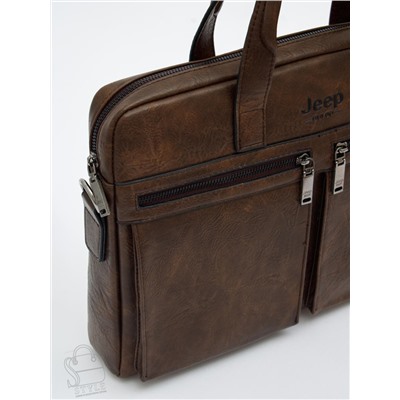Портфель мужской 6677-3 coffee Jeep в Новосибирске