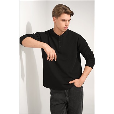 Мужской лонгслив на пуговицах Happyfox